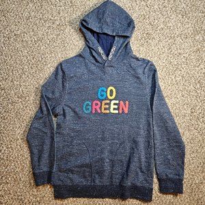 Cat & Jack Go Green Hoodie Sweatshirt Youth Size Medium (8/10) Blue
